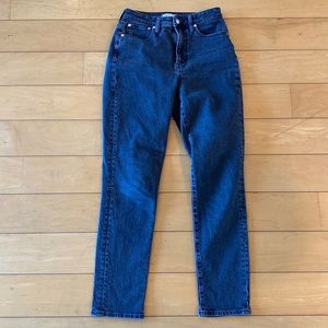Madewell Curvy Perfect Vintage Jean, dark gray, size 26 Tall